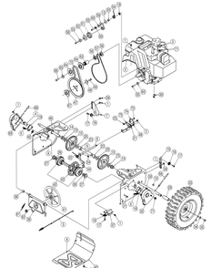 Drive Assembly Diagram and Parts List for 530SWE (31AH5SLH710)(2005) Cub Cadet Snow Blower